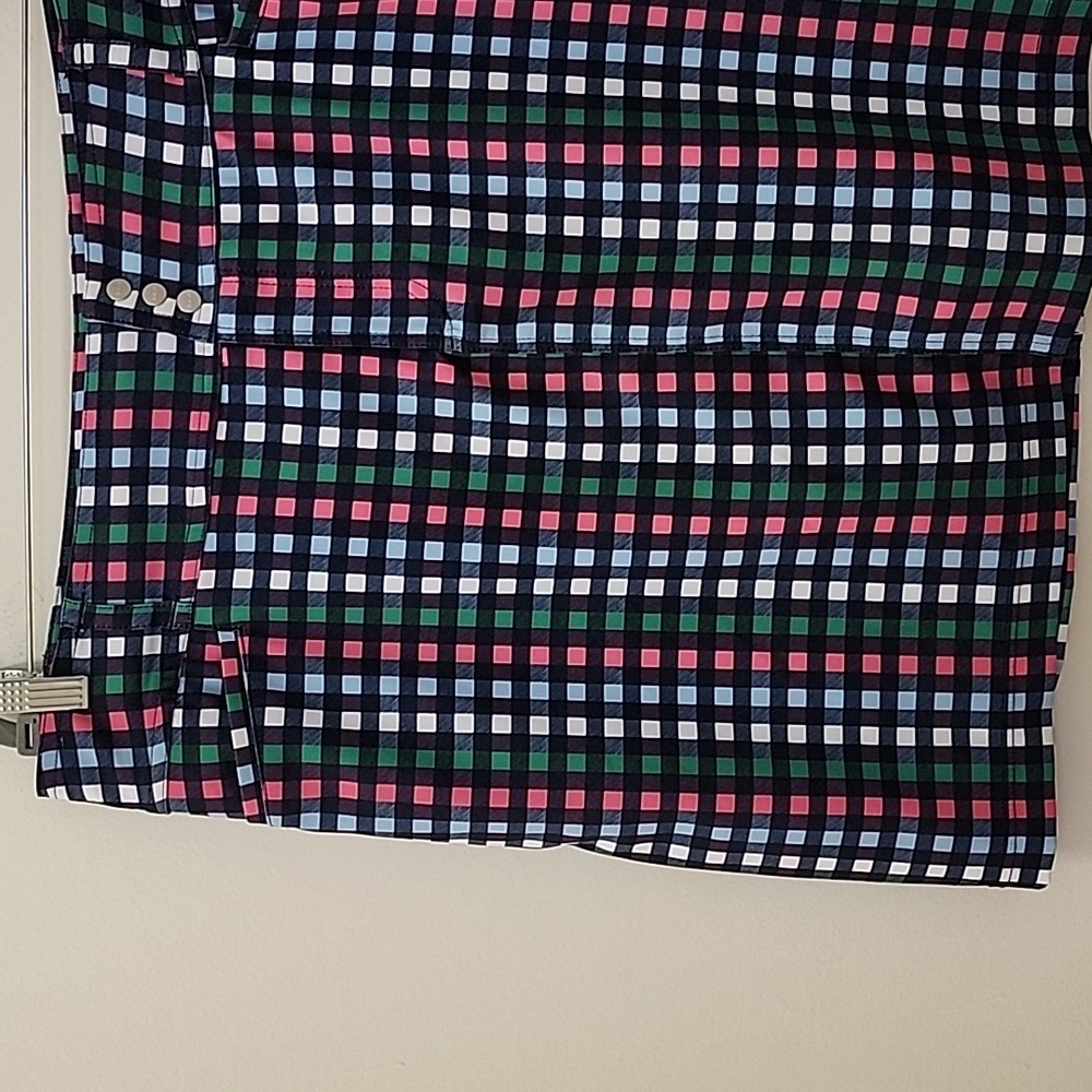 Jofit Buffalo Check SignaturePlaid Women's Skirt Blue, Pink, Green Size 14 - Picture 5 of 16